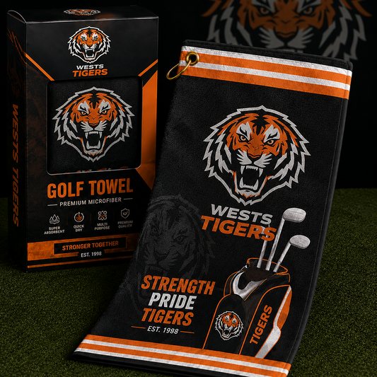WST NRL PREMIUM PERSONALIZED GOLF MICROFIBER TOWEL LIMITED EDTION
