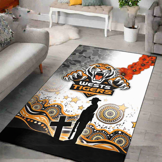 WST x NRL Anzac Day Living Room And Bedroom Rug Limited Edition DatND DVT