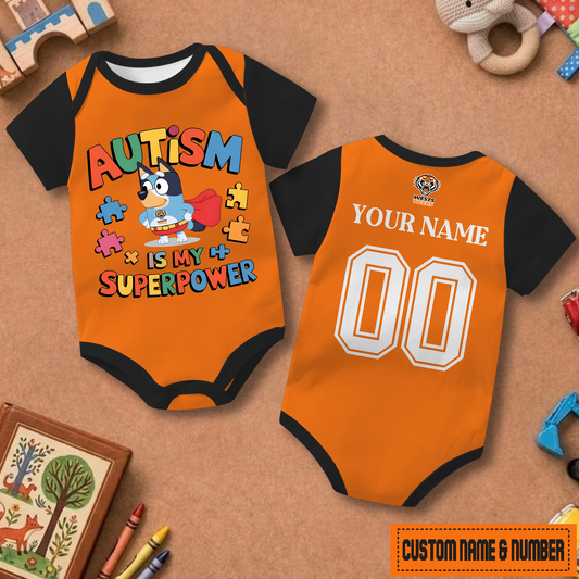 WST x NRL Custom Name & Number  Baby Romper DATND TANTD