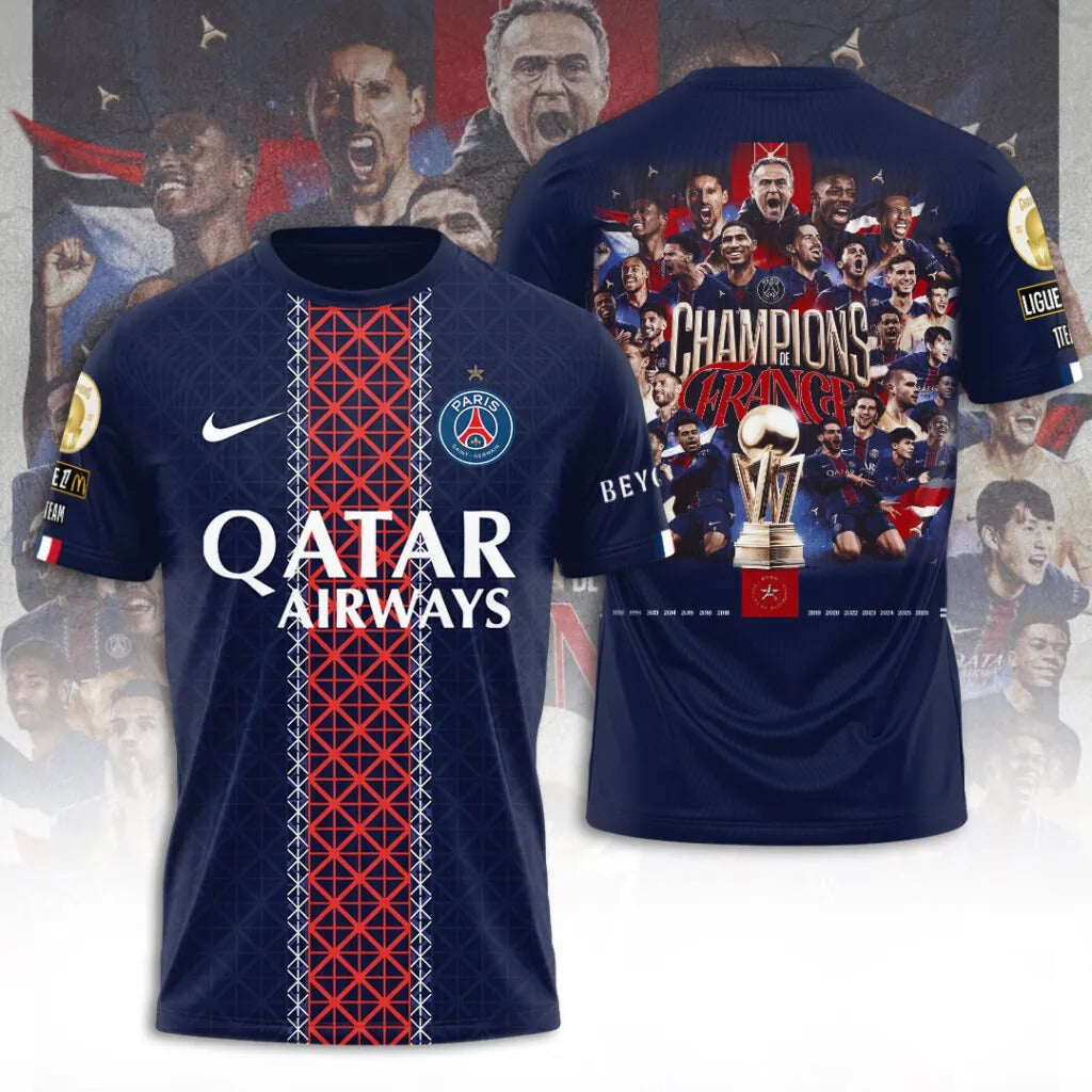 PSG Champions De France 2026 3D Shirt -DatND DVT 3105