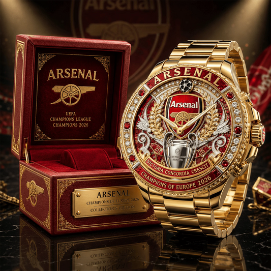 ARS UEFA Champions League 2526 Premium Stainless Steel Watch DATND TANTD 310526