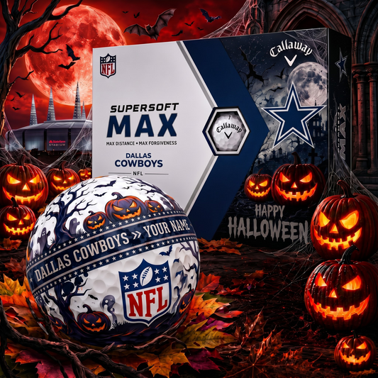 PREMIUM NFL X DAL SPOOKY SEASON PERSONALIZED GOLF BALL V3 COLLECTION NDT VHM 150826